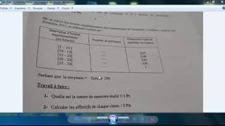 Correction exercice statistiques examen de passage [upl. by Ithaman]