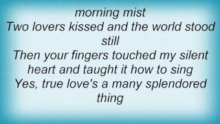 Barry Manilow  Love Is A Many Splendored Thing Lyrics [upl. by Nirad]