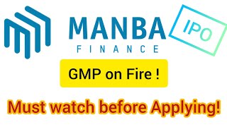 Manba Finance IPO 🔥 GMP  Price Band  One High Potential Sector to Study [upl. by Hatcher740]