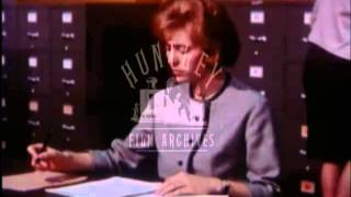 Filing procedures in Industry in the USA 1960s Film 9989 [upl. by Aneelahs]