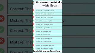 Grammar mistakes with noun english englishtips learnenglishgrammar grammar mistakes tips [upl. by Ennoryt]