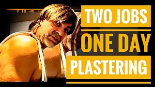 ONE DAY TWO JOBS plastering for beginners How to plaster tutorial [upl. by Rodolphe]