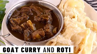 GOAT CURRY AND ROTI  Jehan Can Cook  Guyanese Recipes [upl. by Weismann]