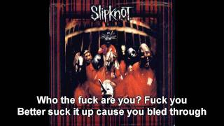 Eyeless  Slipknot  Slipknot Lyrics HD [upl. by Allegna]