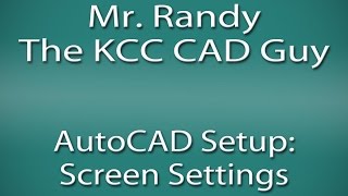 AutoCAD 2015 Screen Setup [upl. by Nitsirhc171]