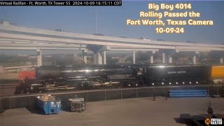 Big Boy 4014 Rolling through the Tower 55 area Fort Worth Texas [upl. by Gran]