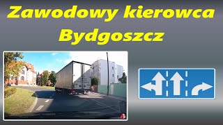 Zawodowy kierowca na placu Weyssenhoffa rondo bez pierwszeństwa Bydgoszcz [upl. by Artie]