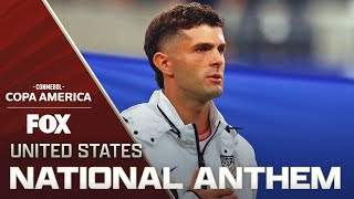 Christian Pulisic USMNT sing national anthem before match vs Bolivia  2024 Copa América [upl. by Neirbo]