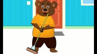 Mop The Floor  Animated Nursery Rhymes amp Good Manners Songs For Kids [upl. by Nylodnarb]