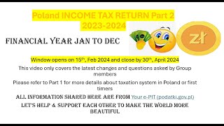 Poland Income Tax Return part 2  2024  PIT 11  Tax Relief  Check Description [upl. by Nealy]