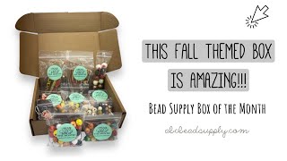 A look at October Bead Supply Box of the Month This month’s theme is FallThanksgiving [upl. by Semele]