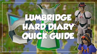 Lumbridge Hard Diary Quick Guide  Old School RunescapeOSRS [upl. by Kala]