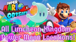 All Luncheon Kingdom Power Moon Locations  Super Mario Odyssey [upl. by Eralc]