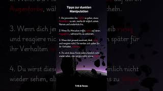 Tipps zur dunklen Manipulation darkpsychology mindset facts zitate motivation [upl. by Leahcimnaj]