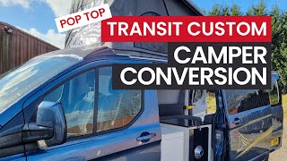 VAN TOUR Ford Transit Custom Pop Top Camper Conversion [upl. by Eillac]