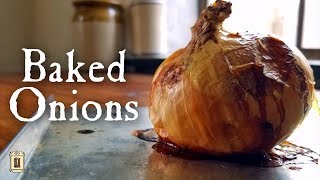 We Promise This is Delicious  Simple Roasted Onions From 1808 [upl. by Ilrac]