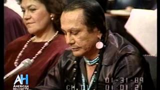 1989  American Indian Activist Russell Means testifies at Senate Hearing [upl. by Inoliel438]