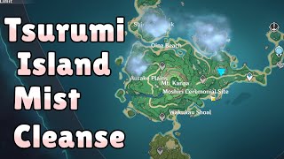 Tsurumi Island How to Cleanse Mist World Quest Guide  Genshin Impact [upl. by Scotty]