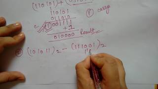 binary subtraction using 1 s complement [upl. by Ronile]