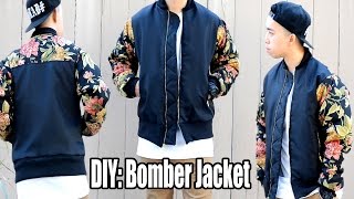 DIY How to Make a Bomber Jacket  From Scratch 17 [upl. by Assirral]