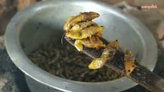 How To Cook NseneneGrasshoppers Ugandan Delicacy African village life shortvideo grasshoppers [upl. by Aynahs214]