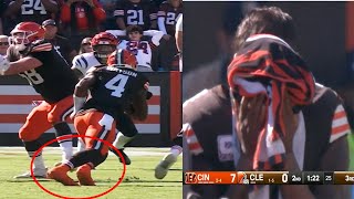 Deshaun Watson Suffers AWFUL Achilles Injury vs Bengals [upl. by Shig923]