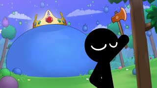 Stickman vs King Slime  Terraria Animation [upl. by Ahser]