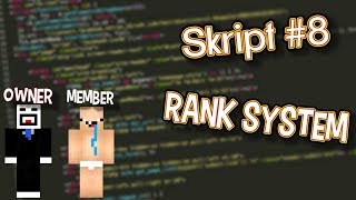 Minecraft Skript Tutorial 8  Rank System [upl. by Naujed]