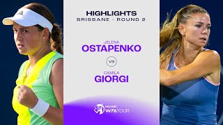 Jelena Ostapenko vs Camila Giorgi  2024 Brisbane Round 2  WTA Match Highlights [upl. by Ahtar]