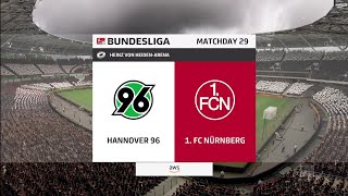 FIFA 23  Hannover 96 vs FC Nürnberg  Heinz Von HeidenArena  Gameplay [upl. by Zippel345]