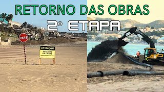 2º ETAPA DA ENGORDA da PRAIA DE PONTA NEGRA  ACOMPANHE O RETORNO da BALSAELBE À PRAIA [upl. by Lugar]