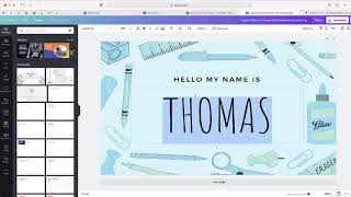 The EASY Way To Create Class Name Tags with Canva For Education [upl. by Eytteb]