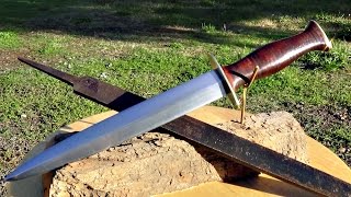 How To Make a Fighting Dagger Out of an Old Steel File [upl. by Lig]