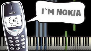 📱 Nokia tune Ringtones Piano Tutorial Sheet Music  midi [upl. by Dianthe10]