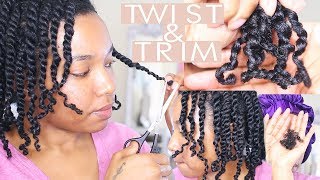 TWISTING amp TRIMMING  NATURAL HAIR [upl. by Fairweather]