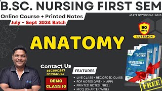 DEMO CLASS 10 ANATOMY B Sc NURSING 1ST SEM  ANATOMY IN HINDI B Sc NURSING LECTURE 2024 [upl. by Razaele]