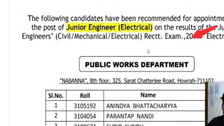 WBPSC JE Result 2024  Cut Off Marks Merit List [upl. by Narahs]