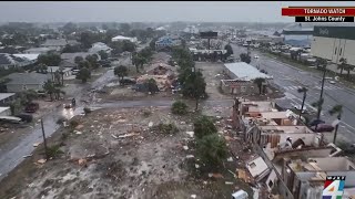 4 reported tornadoes hit Florida Panhandle leave behind widespread damage as powerful storms mo [upl. by Nitsuga]