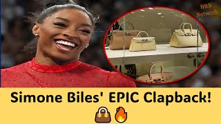 Simone Biles Shuts Down Haters After Hermès Bag Backlash [upl. by Yerot]