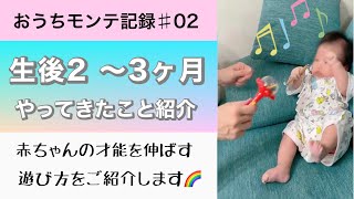 【生後２〜３ヶ月】モンテッソーリ教育🍀我が子の才能がぐんぐん伸びる遊び方を紹介します🌈0歳 [upl. by Livingstone]