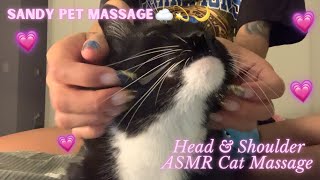 ASMR Cat Massage  Head amp Shoulder Massage Purring amp Scratching No Talking [upl. by Nelhsa249]