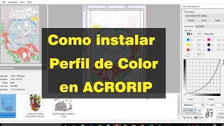 COMO INSTALAR PERFIL DE COLOR EN ACRORIP PARA ESTAMPADO DTF DTG ESTAMPADOS DE CAMISETAS [upl. by Ayoj]