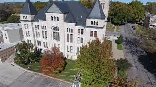 Atchison Kansas  Drone Short cruise around town [upl. by Ahseekal]