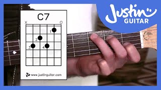 G7 C7 B7 Chords Guitar Lesson BC141 Guitar for beginners Stage 4 [upl. by Gan]