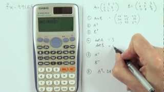 Matrix calculations using the Casio fx991ES PLUS calculator [upl. by Dorthy]