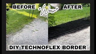 DIY MULCH GARDENS  TECHNOFLEX BORDER EDGING • OUR EASY HOW TO PROJECT Huge Transformation [upl. by Concettina]