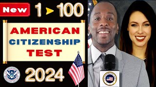 1 to 100 US Citizenship Test 20242025 Questions Easy Answers Ciudadania Americana Interview [upl. by Serica520]