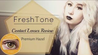 ✰REVIEW FreshTone Premium Hazel Contact Lenses ✰ [upl. by Mitzl120]