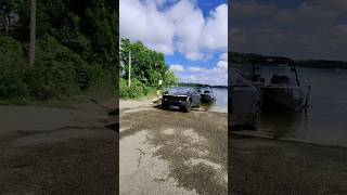 Tesla CyberTruck Pulling Boat from Lake Minnetonka [upl. by Emrich788]