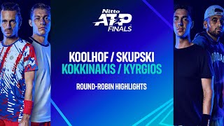 KoolhofSkupski vs KokkinakisKyrgios  Nitto ATP Finals Highlights [upl. by Vinni]